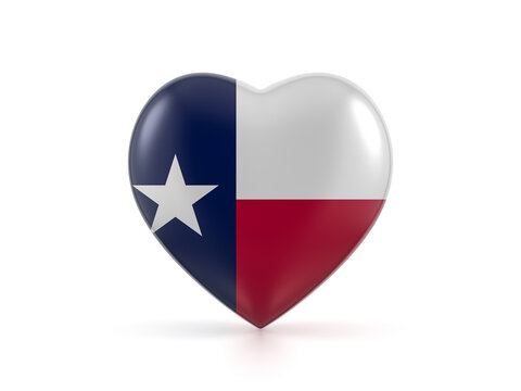 Texas state heart flag