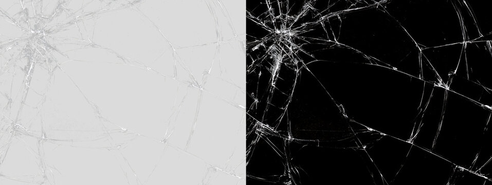 Realistic Glass Splinter and Crack Effect PNG