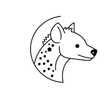 Hyena head illustration