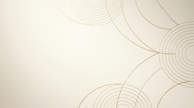 Elegant Abstract Geometric Pattern with Circular Lines on Light Background