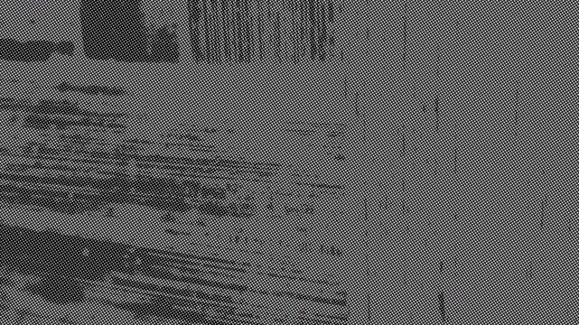 Halftone dot grunge vintage texture distressed monochrome weathered pattern abstract background ideal for overlaying on graphic designs or film edits.