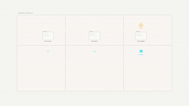White grid layout for clean and minimalist corporate software web user portal design. Suitable for modern interface displays and websites.