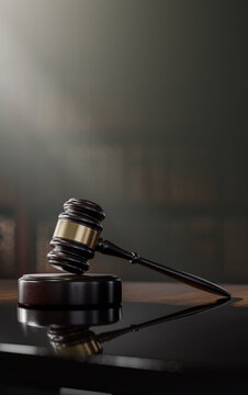 Legal Concept: judge's gavel hammer as a symbol of law and order