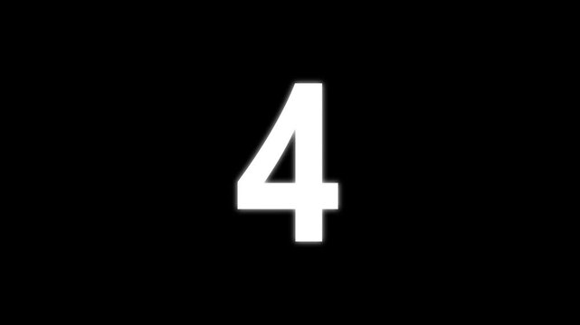 6-Second Countdown. from 0 to 6 second countdown timer countdown on balck background