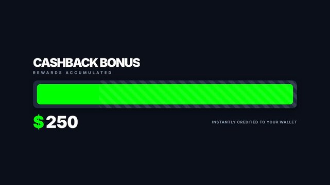 Cashback bonus reward program interface.