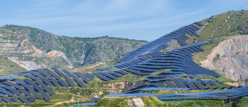 Solar Panels on Restored Mountain Slopes