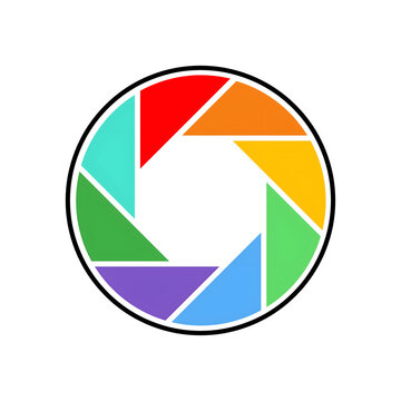 Colorful Camera Shutter Icon