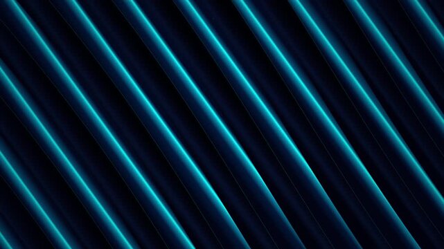 bstract Cyan Neon Diagonal Geometric Slices and Light Strips Loop