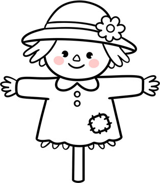 Cute scarecrow character 