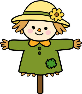 Cute scarecrow character 