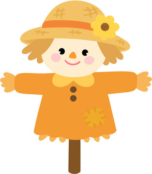 Cute scarecrow character 