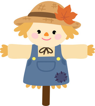Cute scarecrow character 