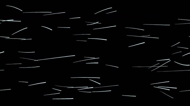 Strong Wind Streamlines Overlay on Transparent Background
