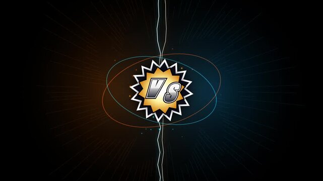 VS Versus Battle Screen Comic Burst Animation