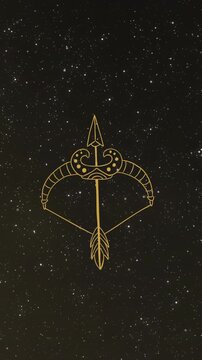 Animation of stars falling over black background