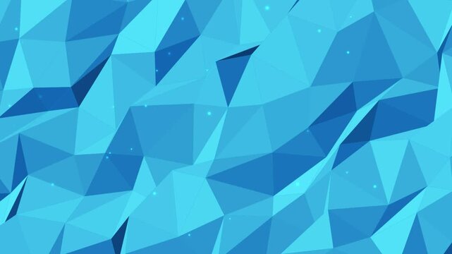 Blue Abstract Low Poly Geometric Background Animation