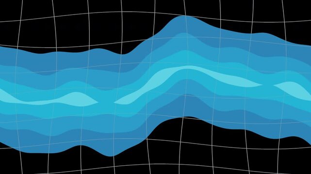 River Flood Inundation Risk Map on Transparent Background