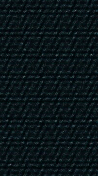 Digital Led Screen Texture with Flickering Cyan and Black Pixel Grid Seamless Loop