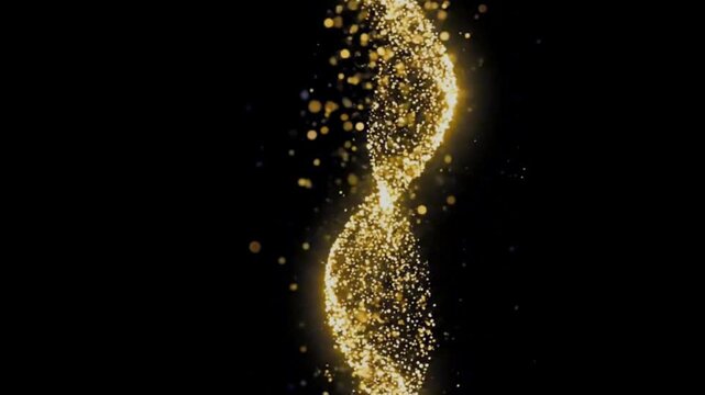 abstract black background on golden bubble animation video 