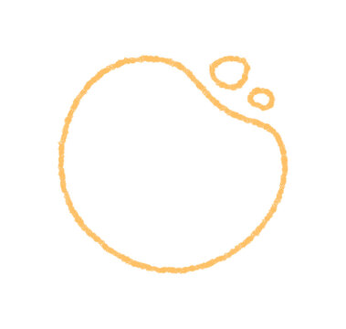 Irregular organic chalk outline blob shape with fluid contour forms a soft silhouette. Abstract frame and icon blend into a minimal and modern concept, suitable as accent or background element.