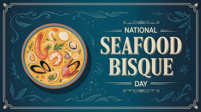 National Seafood Bisque Day highlights delicious shellfish soup, creamy bisque, seafood cuisine, gourmet ingredients, traditional recipes, and culinary appreciation worldwide.