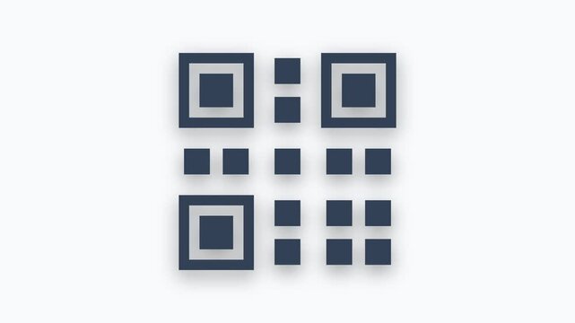 Animated qr code scanner process sequence