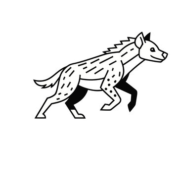 Stylized Hyena Illustration