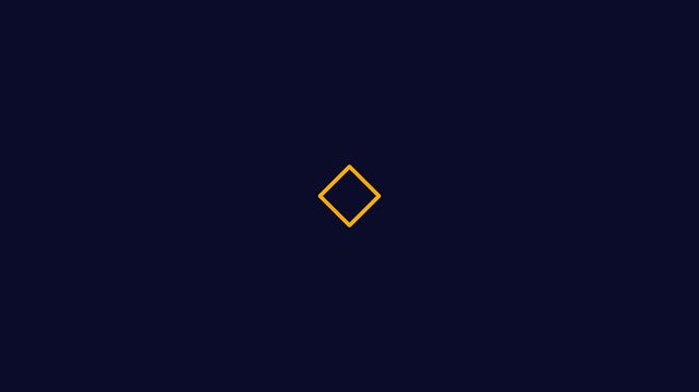 Glowing geometric shape morphing animation in dark background