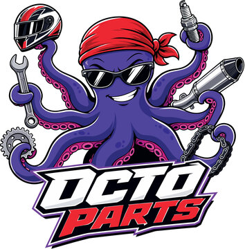Octo Rider: Octo Rider Custom Trike Aquatic Racer Logo