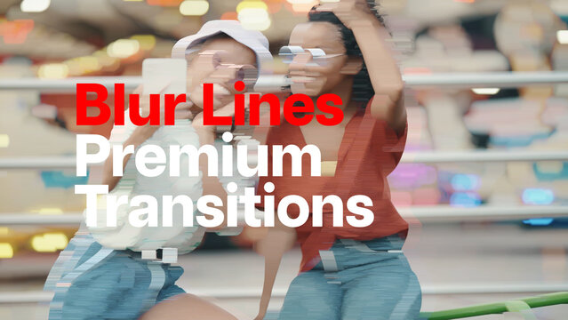 Premium Transitions Blur Lines 12 Variations &ndash; Dynamic Line Blur Transitions, Motion Streak Wipes and Fast Directional Effects for Professional Video Editing and Motion Graphics