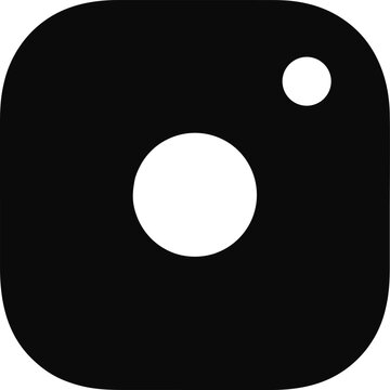 Solid camera icon inside rounded square
