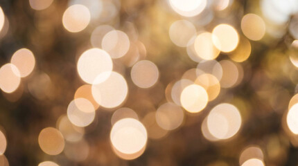 Fototapeta premium Blurred field of warm, shimmering bokeh lights background.
