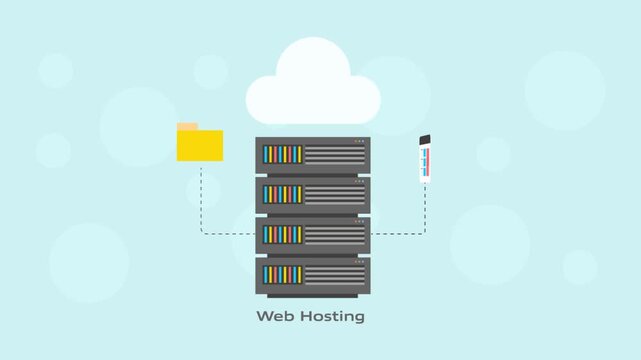 Website hosting and online file storage through cloud server and secure network connectivity.