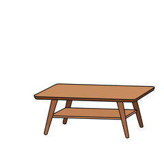 Fototapeta premium Wooden coffee table with shelf