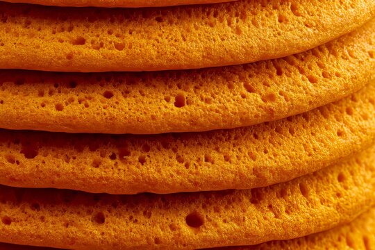 Close up of stacked thin round bread showing texture and color