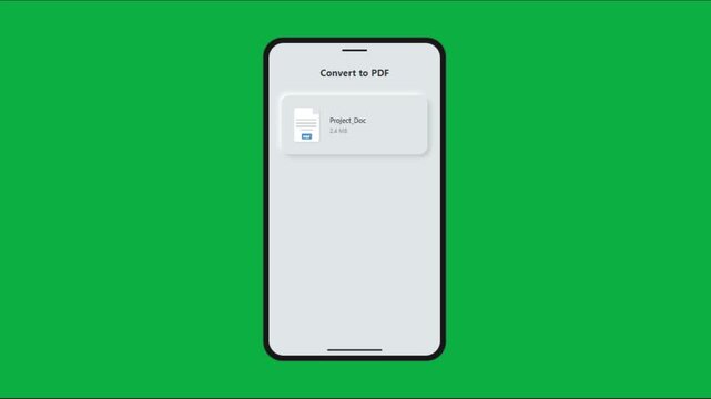 Document to PDF Conversion with Successful Completion on Green Screen
