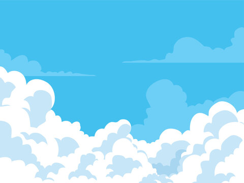 Cloud density comparison illustration, sky and clouds beackground