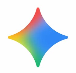 Obraz premium Abstract Four Point Gradient Shape on White Background.