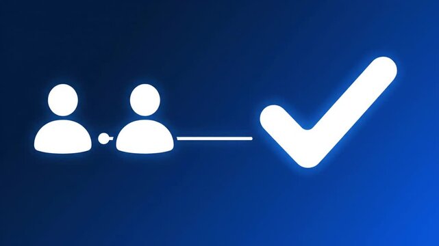 White user account remove icon on blue background