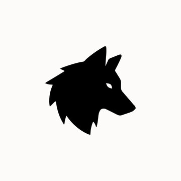 Black wolf head silhouette