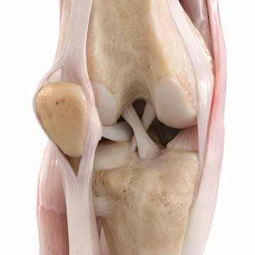 Cat knee patellar luxation veterinary 3D anatomy render showing misaligned kneecap, realistic feline joint structures isolated on white background for medical education and pet patient information