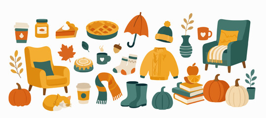 Fototapeta premium Autumn lifestyle interior for seasonal marketing