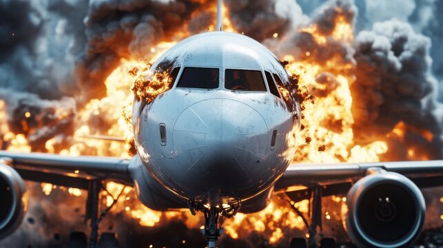Realistic documentary style mockup of an aircraft incident designed for aviation fans and enthusiasts