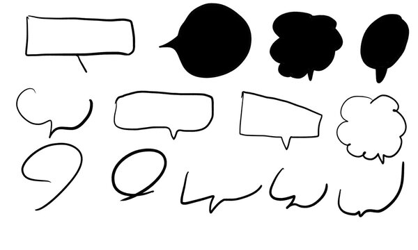 吹き出し　セリフ　手描き