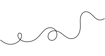 Obraz premium Showing continuous line dynamic wave with loops, clean vector asset featuring editable stroke