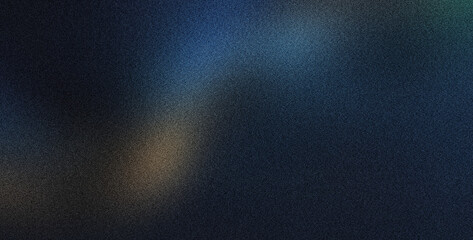 Grainy texture glowing slate blue cornered light blur shape on dark noise background for abstract poster header cover wallpaper banner backdrop design decoration © Icons-Studio