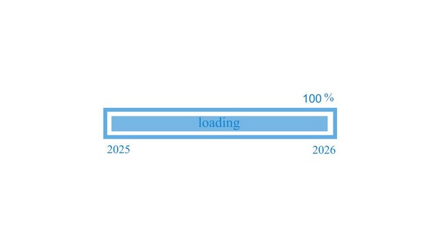 2025-2026 Technology Inspired Loading Bar Animation with Dynamic Waiting Indicator