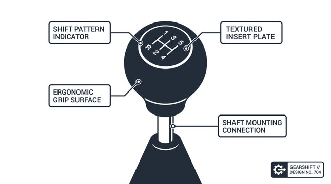 Manual Gearshift Knob with Labels