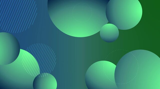 Abstract gradient background with floating 3D spheres and diagonal line accents modern tech aesthetic animation