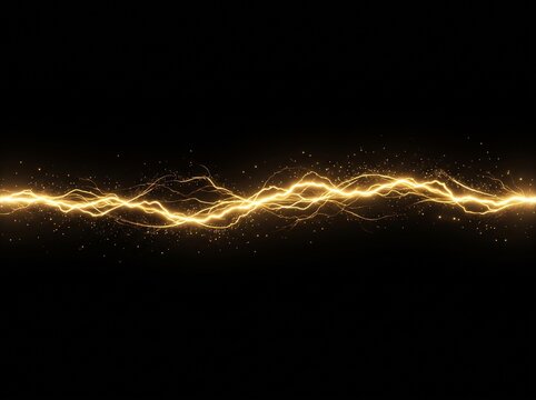 Electric spark discharge with glowing plasma effect
